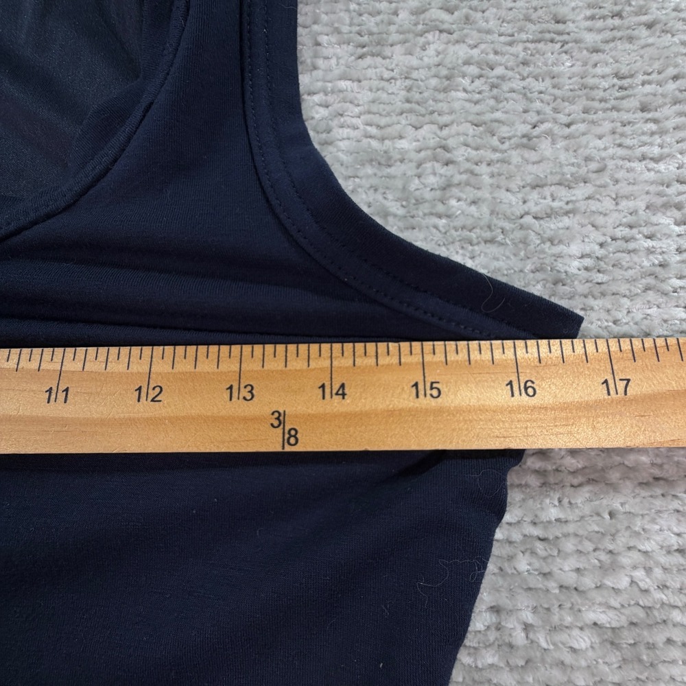 Old Navy Dress Fit & Flare Sleeveless Jersey Small Petite Navy Blue Casual - Picture 4 of 9